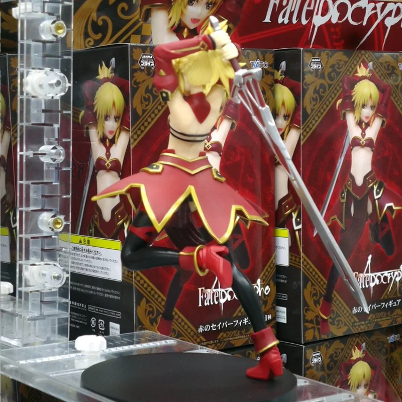 18 см Оригинал Ver TAITO Fate Apocrypha Mordred Red saber фигурку ПВХ Коллекционная модель для детей