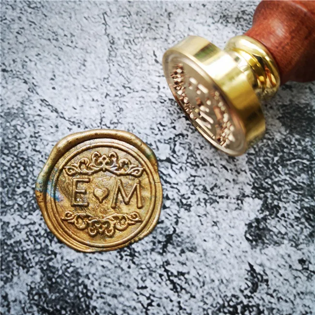 DIY customize double Name 2 initials personalized Letter stamp/Sealing Wax /wedding Wax Seal Stamp
