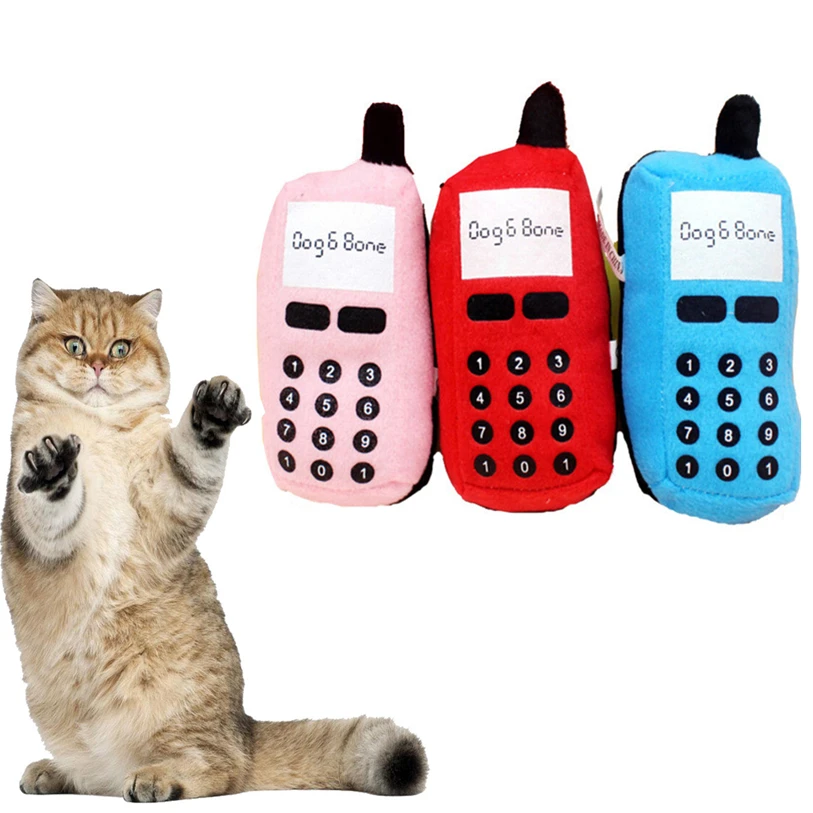 

Dog Toys For Small Large Dogs Cats 1 PC Pet Squeak Toys Cute Plush Phone Shape Puppy Chew Toys Dog Supplies Wholesale 40DC12