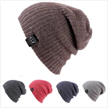 

Men Women Baggy Warm Crochet Winter Wool Knit Ski Beanie Skull Slouchy Caps Hat slouchy hats sombrero de invierno para hombre