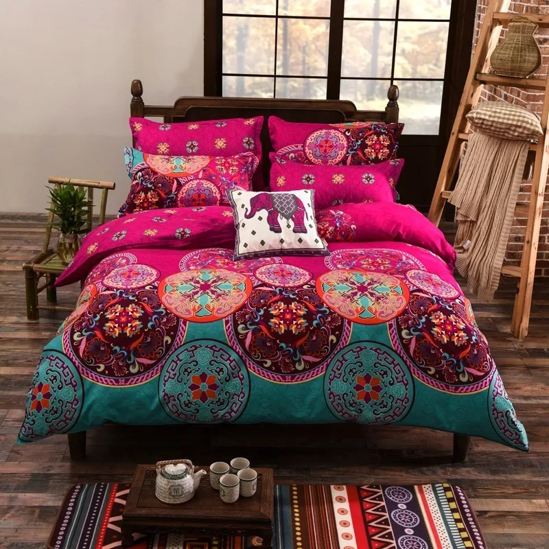 Bohemia Exotic Patterns Design Bedding Set Retro Duvet Cover Set