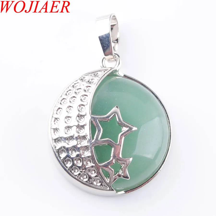 Подвеска WOJIAER Reiki Chakra для йоги полудрагоценный натуральный камень Aventurine женские