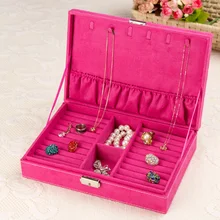 Многоцветная большая фланелевая коробка для колец, чехол, аксессуары для хранения, дисплей, коробка 668-a8, шкатулка для украшений, органайзер для украшений