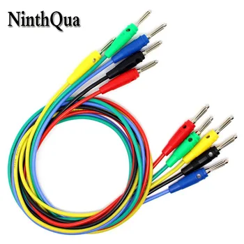 

15pcs Multimeter pen extension test line with 4mm banana plug , 50cm 14 AWG Ultra soft silicone cable,red/black/yellow