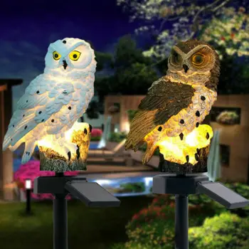 

Novelty Solar Garden Lights Owl Ornament Animal Bird Outdoor LED Decor Sculpture