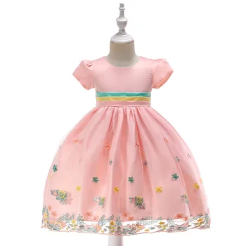 

Flower Girl Dresses For Wedding Party White Elegant Teenage Girl Formal Gown First Communion Dresses Children Prom Gown 2019