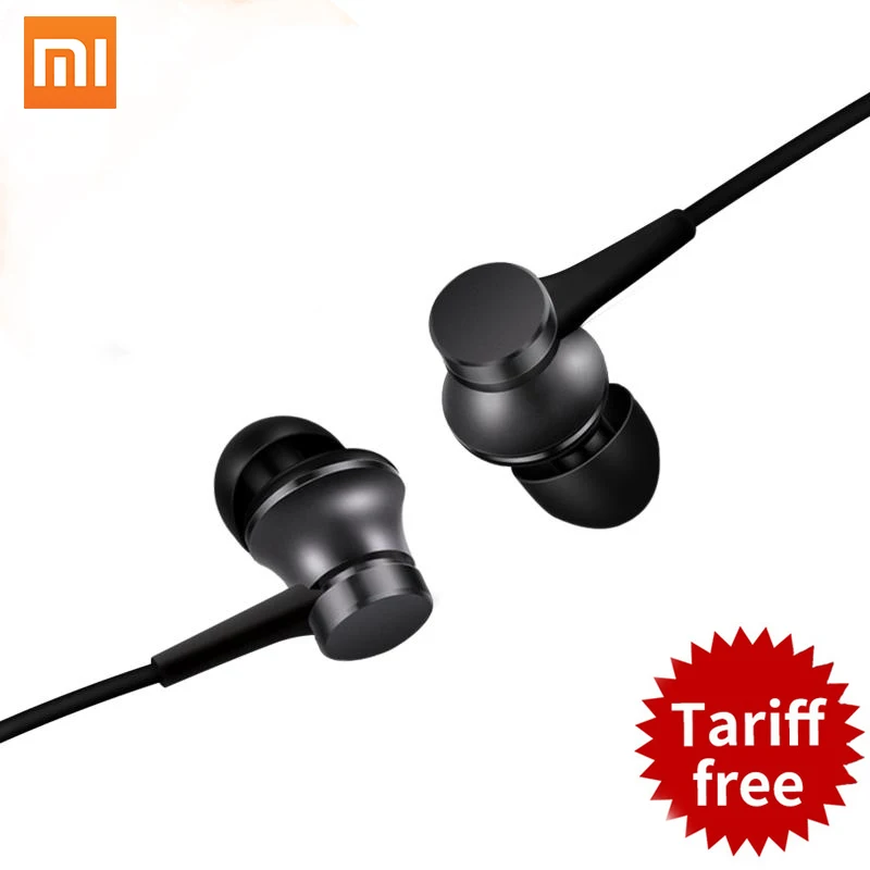  100% Original Xiaomi Piston Basic Stereo Earphone In-Ear 3.5mm with Mic Headset for Xiaomi 5 5s  Mp4 Mp3 PC for iphone 6 6s plus 