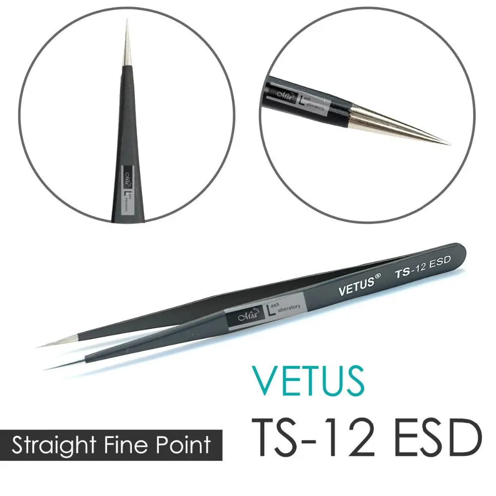

VETUS ESD12 Straight Precise Fine Point Tweezers Eyelash Extension