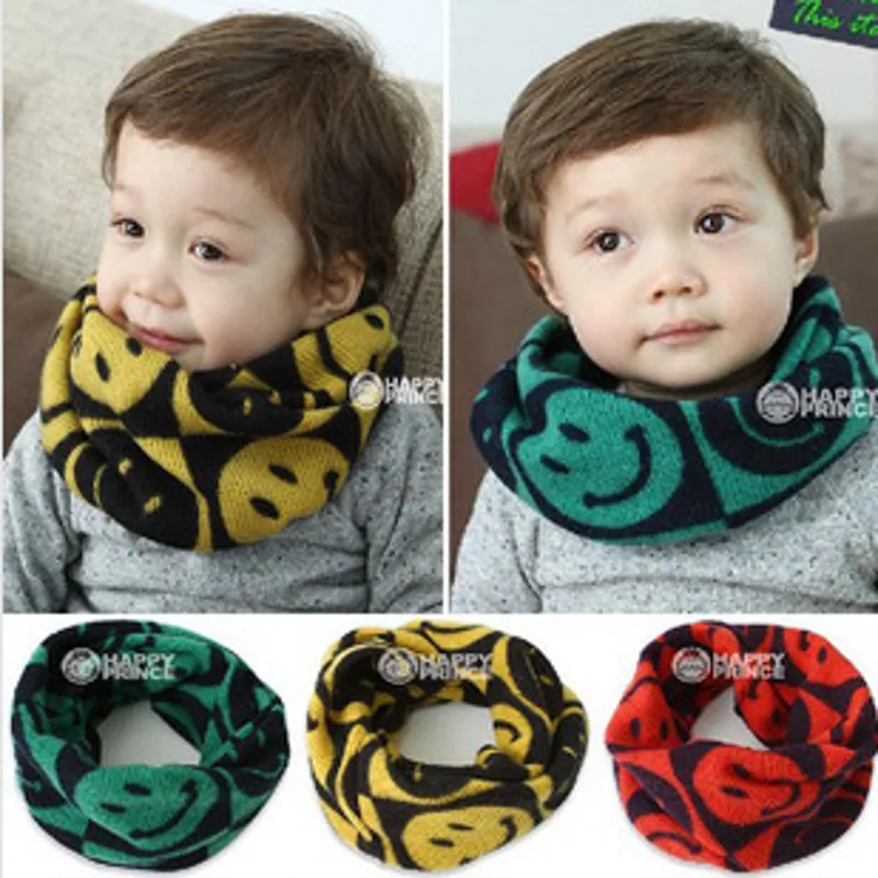 

1-6 Years Old Winter Children Round Scarf Fashion Boys Girls Baby Neck Scarf Thickened Scarves Baby Boys Warm Scarves