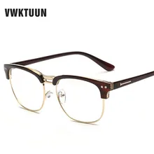 VWKTUUN, модные новые очки, оправа для женщин, мужчин, очки, оптические очки, оправа, винтажные оправы для очков, Женские Поддельные прозрачные очки