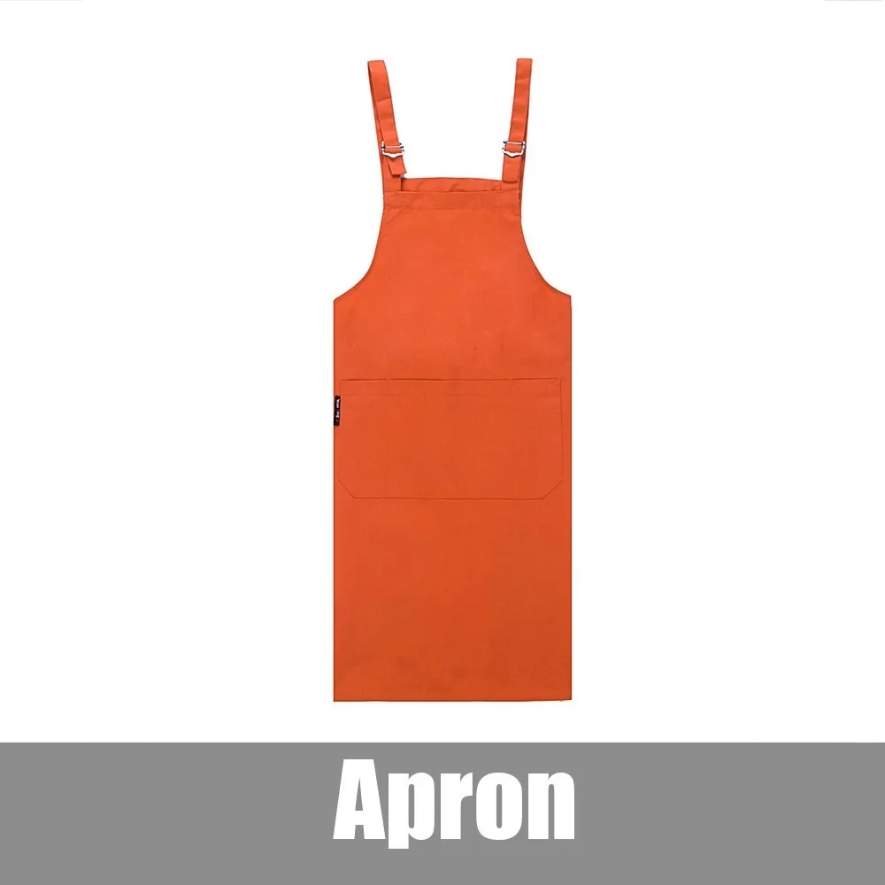 Высокое качество унисекс кухня отель кофе магазин пекарня шеф-повара официанта униформа для уборки рабочая одежда без рукавов "H" фартуки - Цвет: Orange Apron
