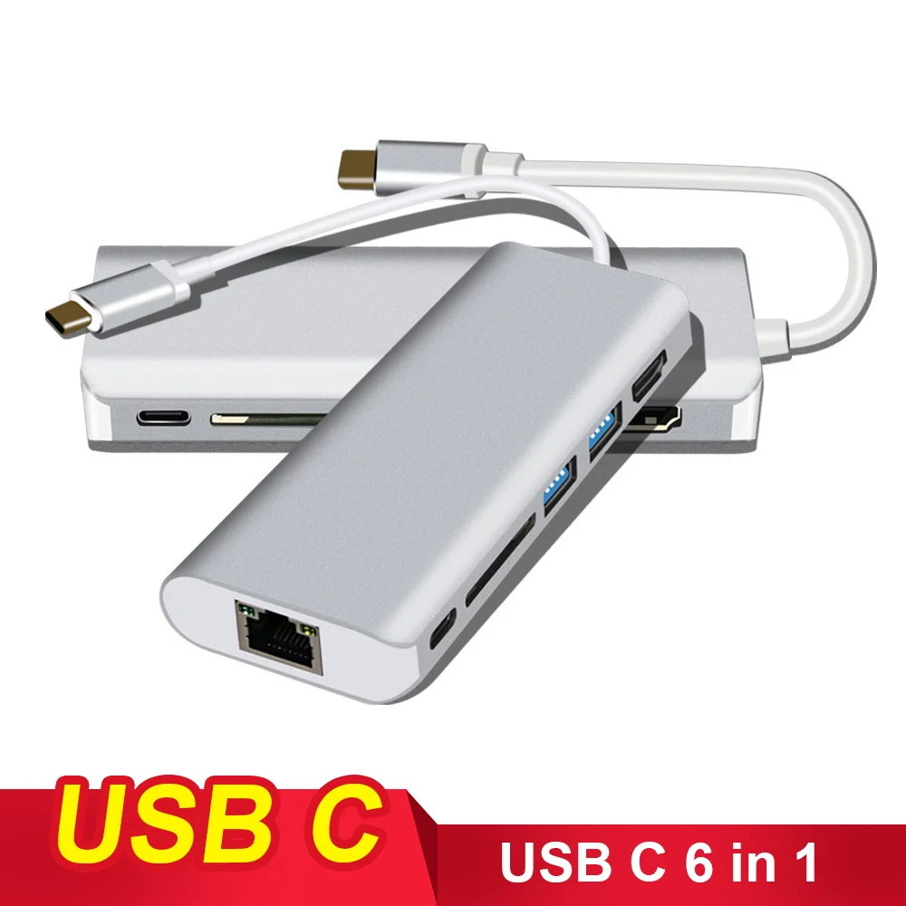 

USB C 3.1High quality TYPE-C To HDMI OTG charge Adapter USB3.0 HUB Splitter SD / TF Card Reader for Apple Macbook Projector