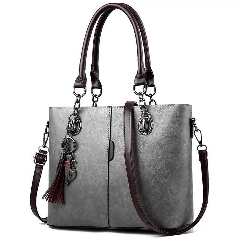 

New Women Handbag Women Messenger Bag Female PU Leather Shoulder Bag Women's Embroidery Cat pendant sac a main
