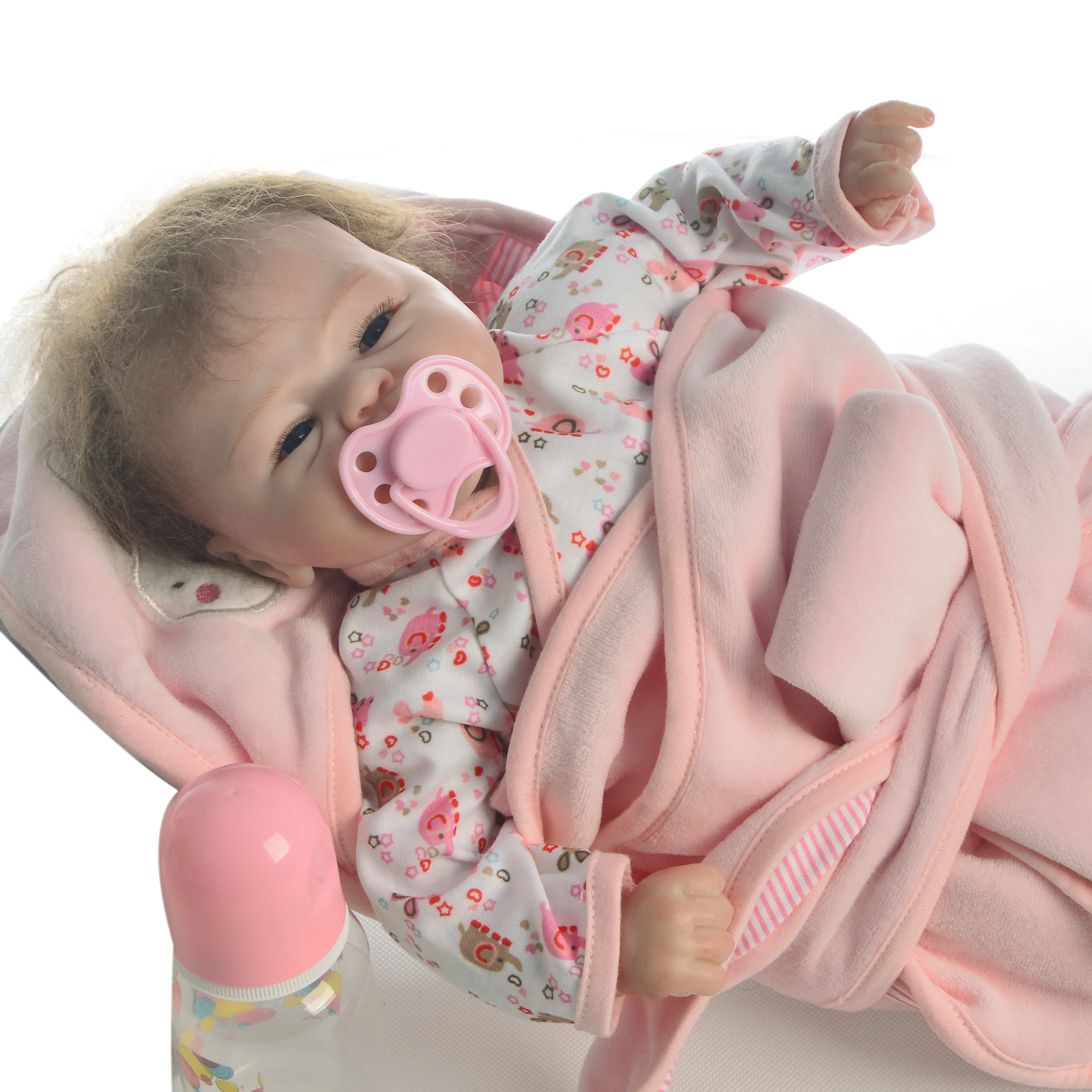 В партии с милым рисунком 17 дюймов Reborn Baby Doll игрушки реальные как Улыбка Девушка