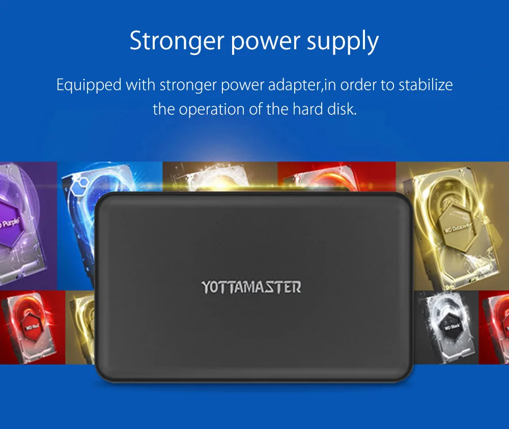 Yottamaster дюймов 3,5 дюймов HDD корпус инструмент жесткий диск корпус caddy USB3.0 USB к SATA поддержка UASP ТБ дюймов для 3,5/2,5 дюймов HDD/SSD