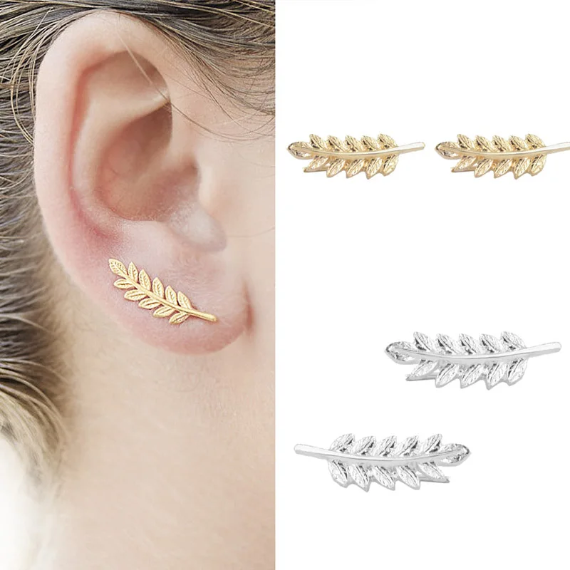 

New Vintage Leaves Earrings For Women Beautiful Tree Leave Earrings Or Like Feather Earrings Ear Clip