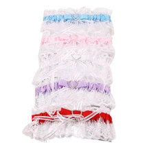 Элегантные женские кружевные сетчатые пояса с бантом, сексуальные подвязки, стразы, Кружевные Подвязки для невесты, вечерние, свадебные, ножные кольца