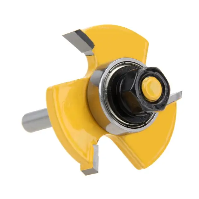 2pcs Router Bit Set 3/4″ Stock 1/4″ Shank 3 Teeth T-shape Wood Milling Cutter Machine for Flooring Wood Working Tools