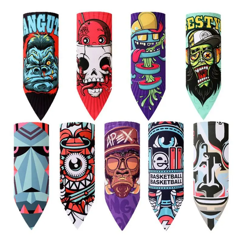 

2018 Halloween 3D Magic Ski Cycling Snowboard Scarf Neck Warmer Face Mask Balaclava Bandana Bike Mask Sweat Towel