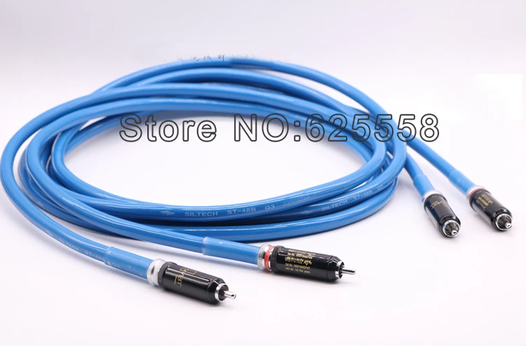 

Pair Siltech G3 ST-48B RCA Audio Cable with WBT-0102AG RCA Plug Interconnect Cable