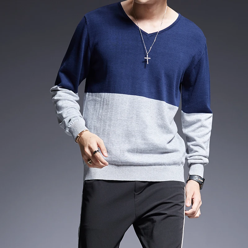 

2019 New Fashion Brand Sweater Mens Pullover Korean Style Slim Fit Jumpers Knitwear Warm Autumn Korean Style Casual Mens Clothes