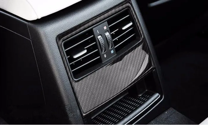 Carbon fiber Rear Air outlet panel decorative cover trim Interior molding Car styling 3D sticker for BMW 3 series E90 320i 325i (4)