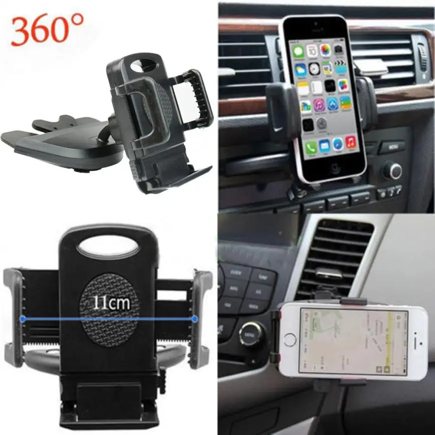 

New Universal Car CD Slot Mobile Phone GPS Sat Nav Stand Holder Mount Cradle_KXL0811