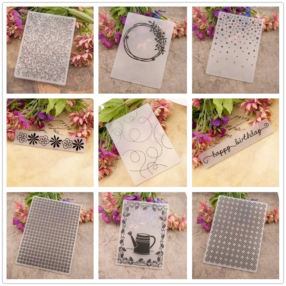 

new arrival plastic embossing folder for scrapbooking paper card photo album DIY greeting card gift box decoration of crafts
