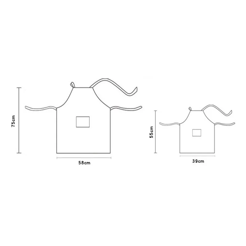 1 шт. Короткие хлопковые Кухонные фартуки с принтом в скандинавском стиле регулируемый шейный ремень и карманы без рукавов выпечка, барбекю фартук для приготовления пищи