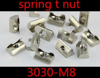 

20PCS 3030-M8 M8 Spring T Nut for 30 x 30 Aluminum Profile T Slot Nuts Groove 8 for 40 S