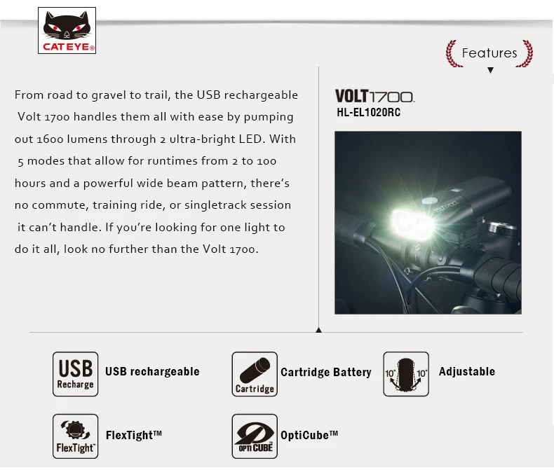 Sale Cycling Front LED Lights Lamp Headlights Waterproof USB Rechargeable Battery Bicycle Accessories CATEYE 1700 Lumen Bicycle Light 1 Sale Cycling Front LED Lights Lamp Headlights Waterproof USB Rechargeable Battery Bicycle Accessories CATEYE 1700 Lumen Bicycle Light 1