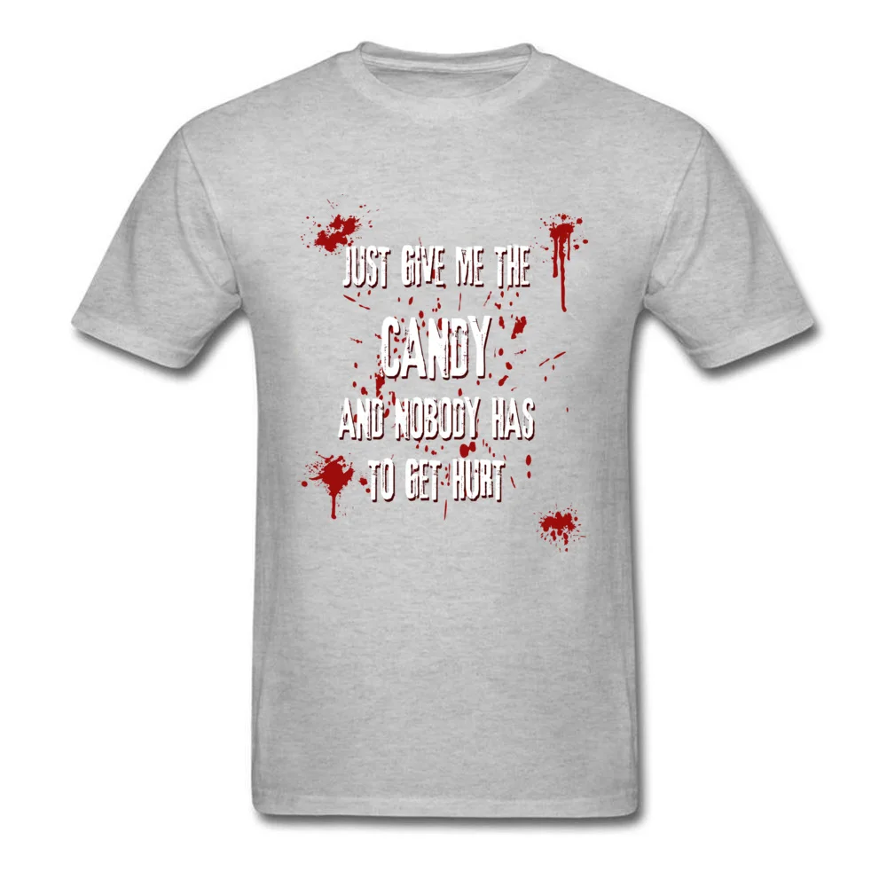 New Coming Male T Shirt Give Me The Candy Casual T Shirt 100% Cotton Short Sleeve Slim Fit Tops Shirts Crewneck Give Me The Candy grey