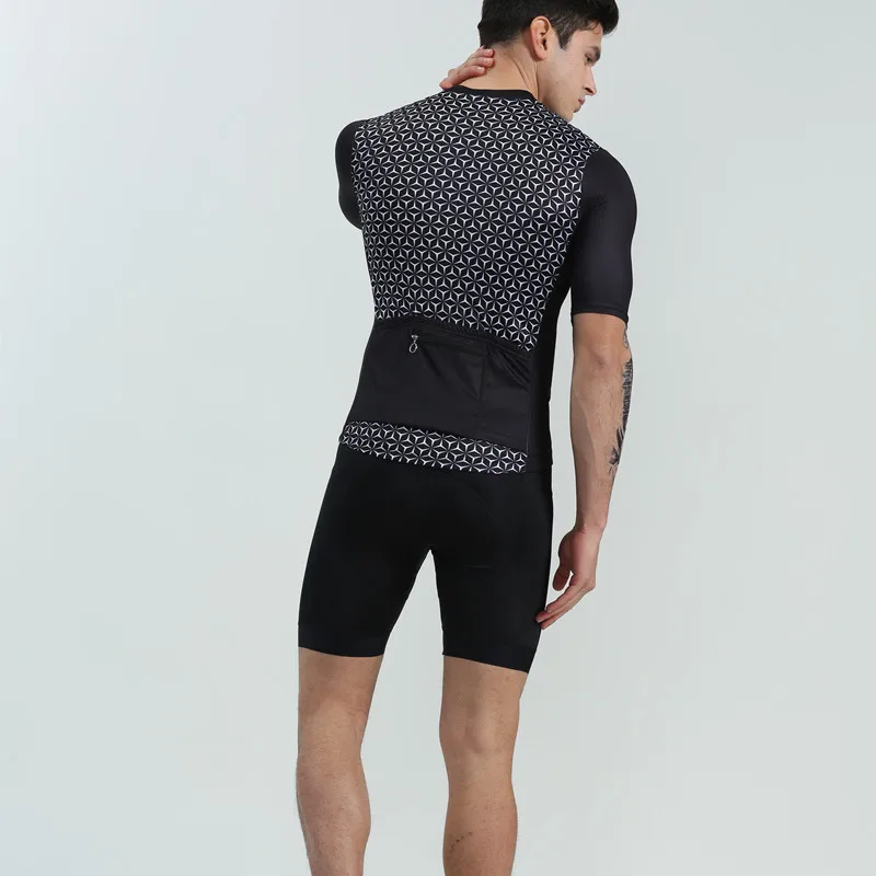 2019 summer men short sleeve cycling jersey set BOESTALK selling high quality black bike clothing ciclismo triathlon suit custom