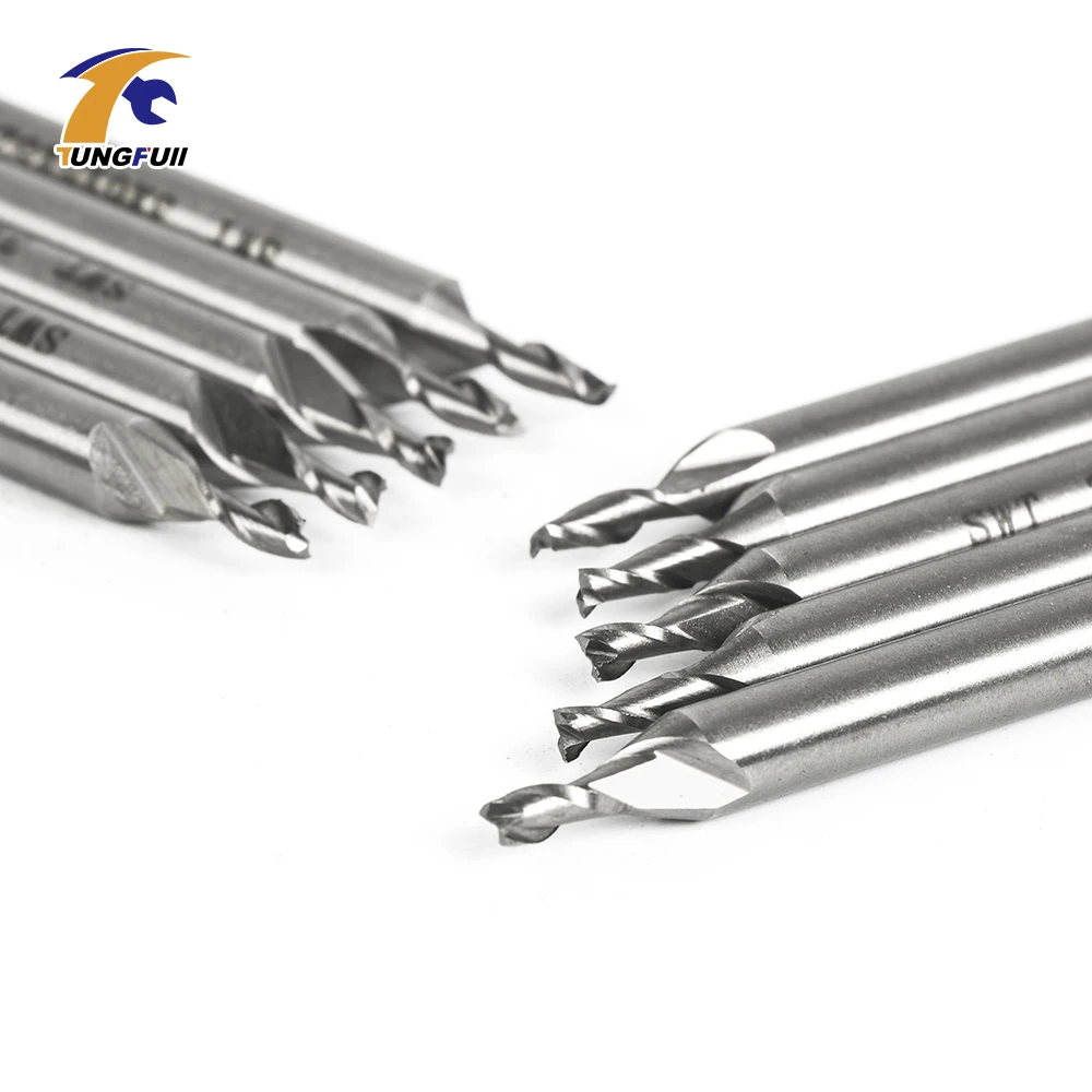 

Tungfull End Mill Durable HSS 2mm-6mm Milling Cutter Straight Shank Router Bit Set CNC Tools For Power Tools Engraving Bit