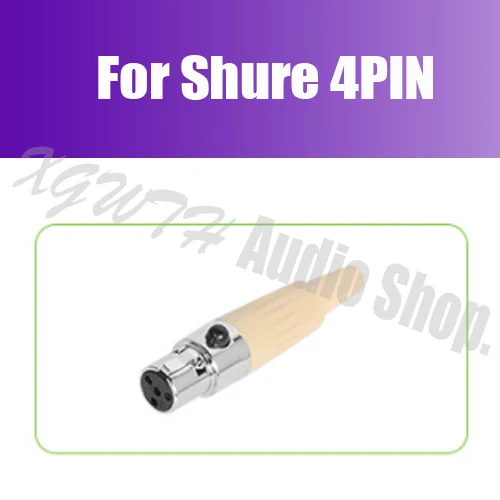 Бежевый кардиоидный двойной ушной крючок гарнитура микрофон для Shure беспроводной интервью речевой записи мини XLR 4Pin разъем TA4F - Цвет: 4 Pin for Shure