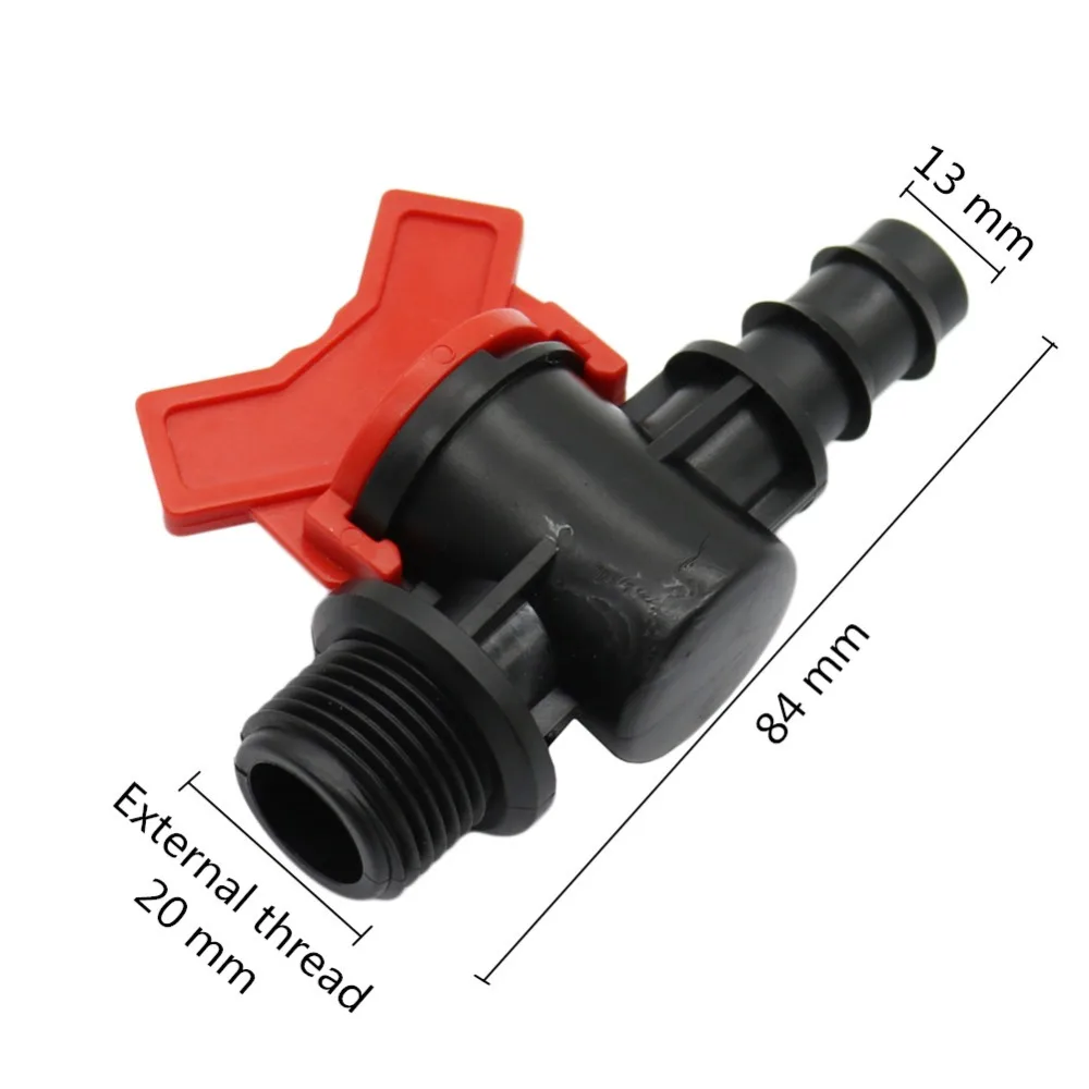 13 мм до 1/2 дюймов наружная резьба садовый водостоп Проходной клапан DN16 шланг трубы переключатель для полива сада системы аксессуары