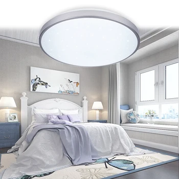 

12W 16W 50W 60W LED Ceiling Light Starry Color White Ceiling Lamps Silver Border Indoor Lighting Fixture Kitchen Living Room