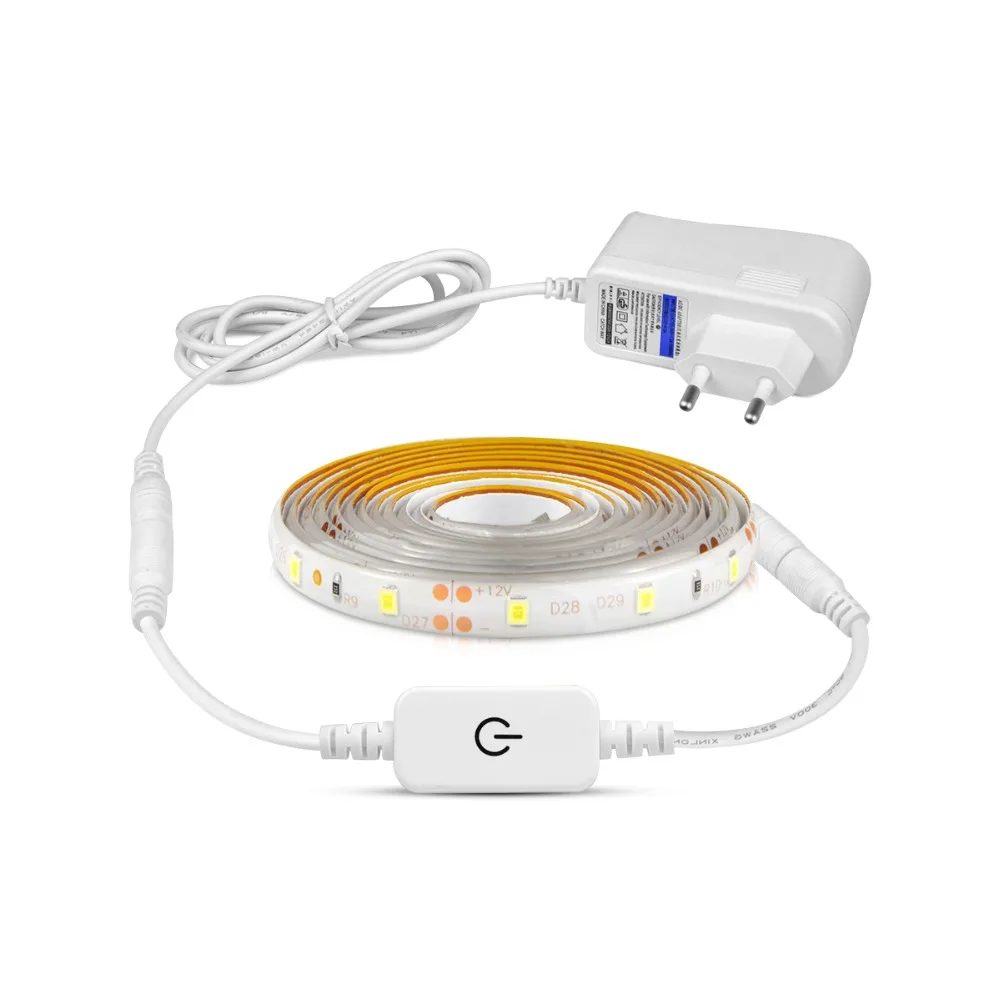 

AIMENGTE Waterproof Flexible Dimmable Touch Sensor Switch LED Strip 1M/2M/3M/4M/5M Closet Kitchen LED Light Lamp Diode Tape