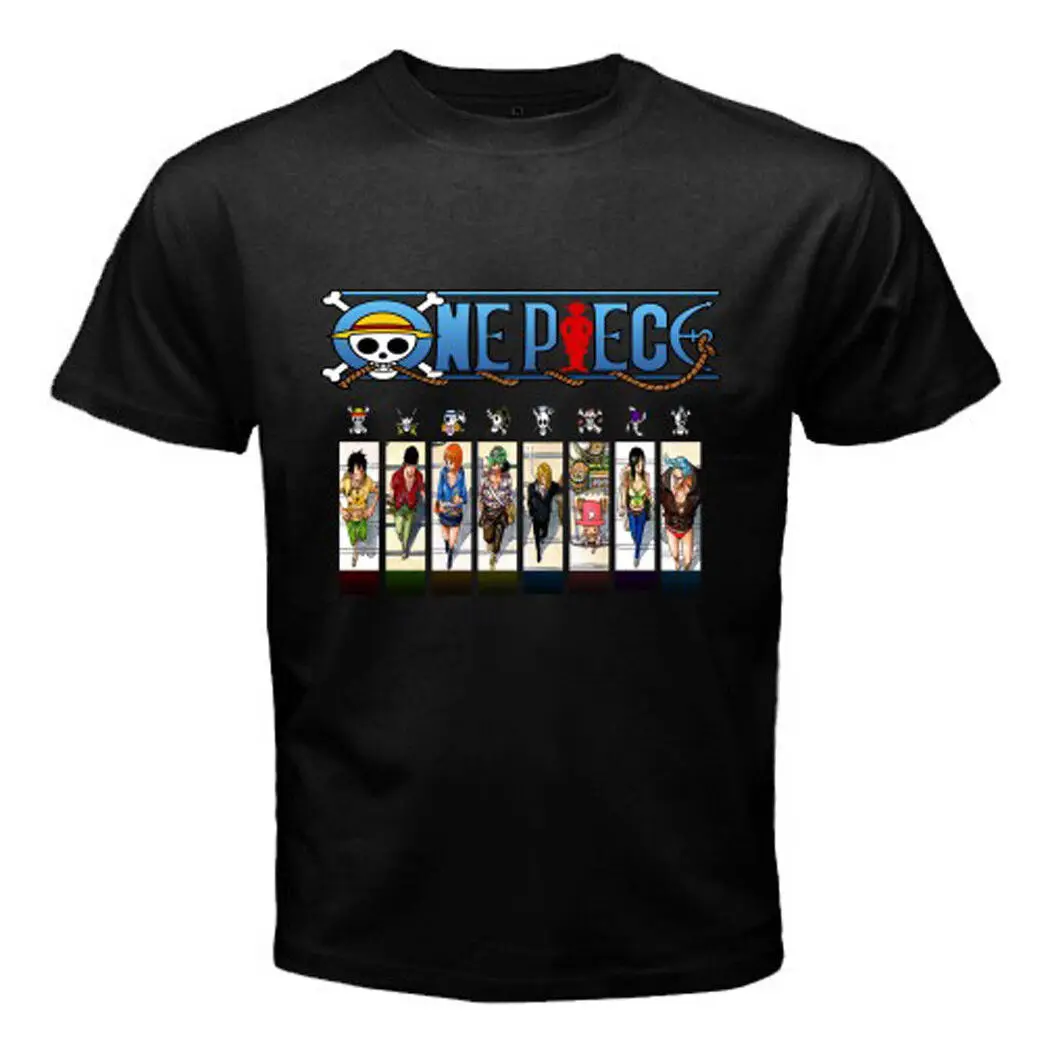 ONE PIECE-Luffy and Friends аниме тройник новая мужская футболка черный размер от S до 3 XLTops