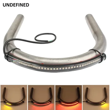 

25mm Motorcycle Cafe Racer Tracker Seat Frame Hoop Loop End Brat Style LED Turn Signal Light for Honda Yamaha Suzuki Universal