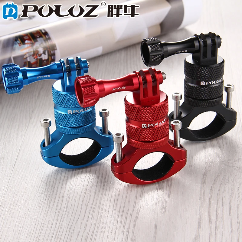 PULUZ PU223 sport camera accessories Bicycle Aluminum Handlebar Adapter Mount for GoPro HERO5 Session /5 4 /4 /3+ 3 2 1 | Электроника