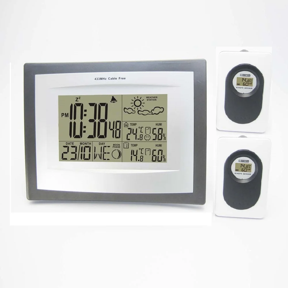 

DYKIE Wireless Weather Station Lcd Screen Indooor Outdoor with Wireless Transmitter