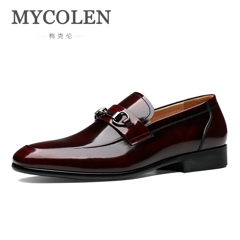 

MYCOLEN Hot Sale Men Genuine Leather Shoes Lace-Up British Round Toe Handmade Men Shoes Luxury Brand Boots Calcados Masculino