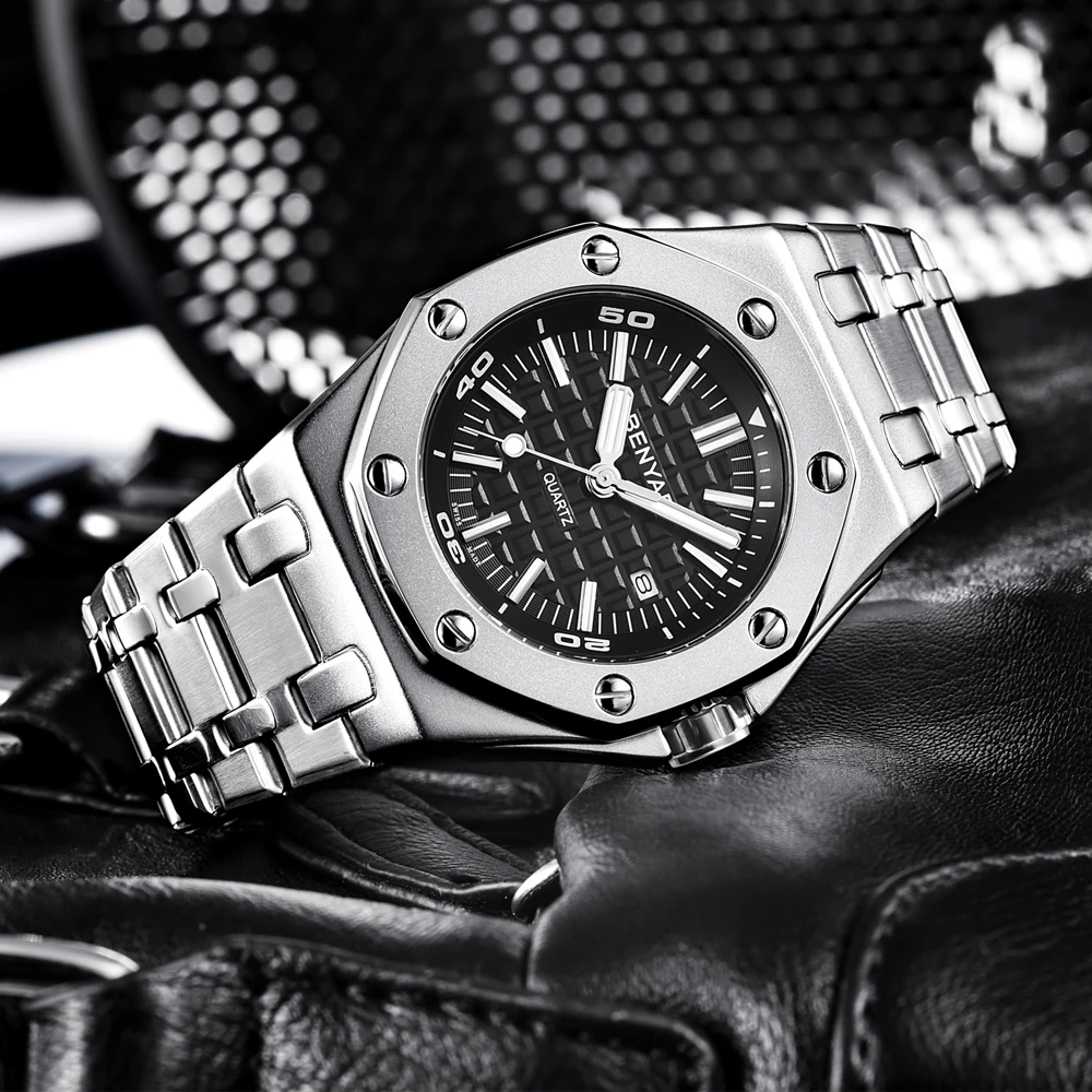BENYAR Топ бренд Роскошные мужские часы модные повседневные водонепроницаемые мужские кварцевые часы мужские спортивные наручные часы Relogio Masculino с коробкой