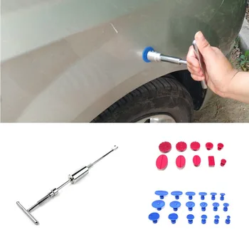 

High Quality 1PC Hammer 28 PCs Gasket Car Body Hail Dent Repair T Bar Slide Hammer Tabs Puller Painltess Dent Repair Tool