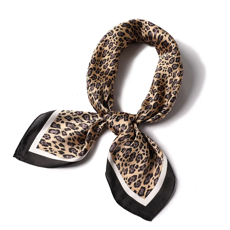 animal print scarf 2019 new arrival women silk scarf square small neckerchief fashion hair scarves foulard bandana femme
