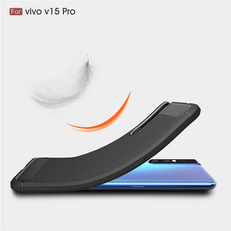 Vivo V15 Pro Phone Case Cover Shockproof Soft TPU Brushed Back Case For Vivo V15 Pro Case Shell Vivo V15 Pro V15 Pro Funda 6.39\