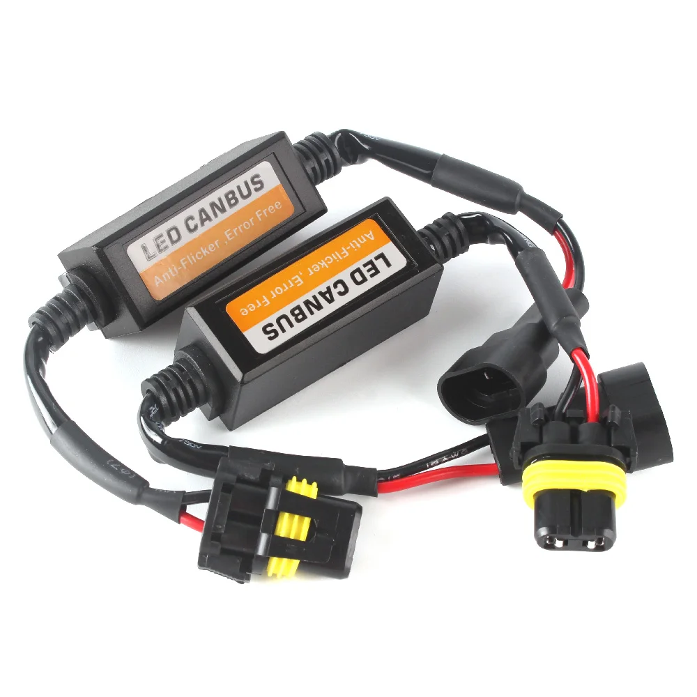 

9005 9006 9012 LED Headlight Canbus Wiring Kit Computer Warning Error Free Anti Flicker EMC Resistor Canceler Decoder