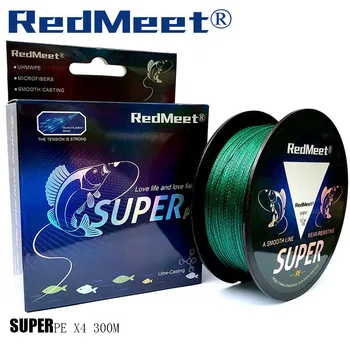 

RedMeet Brand NEW MONSTER X4 Fishing Line 300M 4 Strands Braided Fishing Line Multifilament PE Line 12 15 20 30 38 43 52 65 83LB