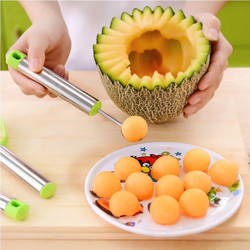 1Set Multi Function Fruit Vegetable Melon Scoop Ice Cream Spoon Baller